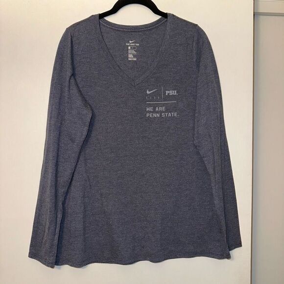 Nike Tops - Nike Women’s Blue White Penn State Long Sleeve Shirt Size Large